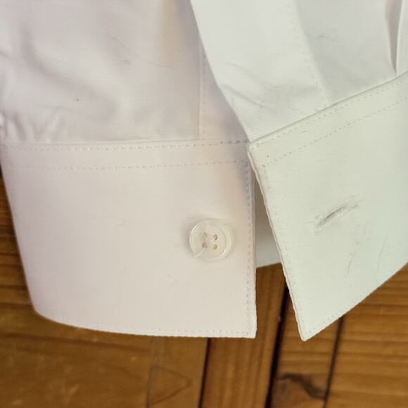 Sandro Paris NEW w Tags $195 Blouse Top Sz 39 EU/8 US Crisp White Classic Preppy - Picture 5 of 10